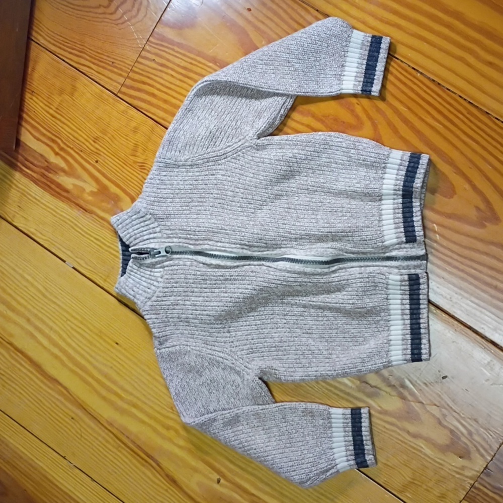 OshKosh B'gosh Gray Knit Zip-Up Jacket